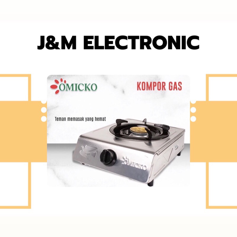 OMICKO kompor 1 satu tungku stainless/ kompor gas omicko 1 tungku / kompor omicko 1 tungku