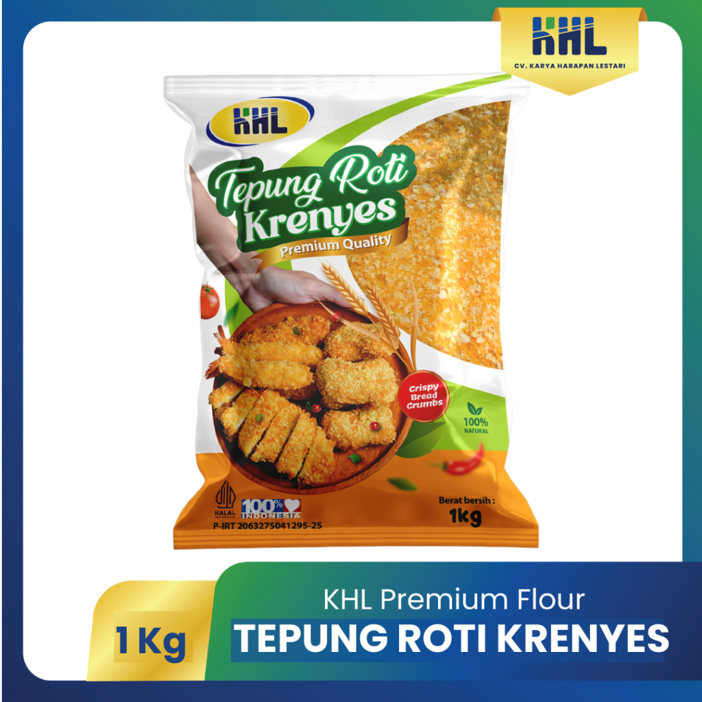 

1 Kg Tepung Roti Krenyes / Tepung Roti kuning / Tepung Roti / bread crums mix nugget tempura / Breadcrumb Mix / Tepung panir