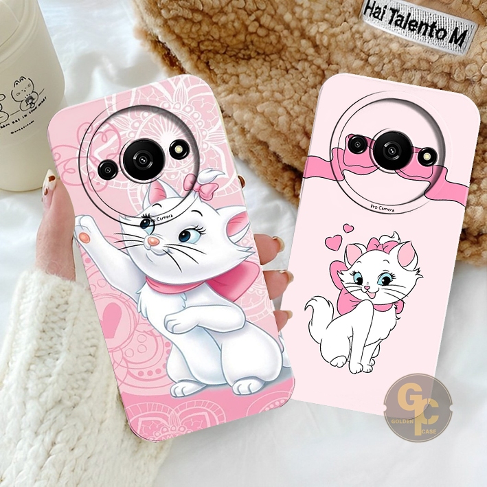 [GOLDEN CASE][017] Softcase XIAOMI REDMI A3 2024 Terbaru  Motif KUCING MARIE- Case Kekinian - Case P