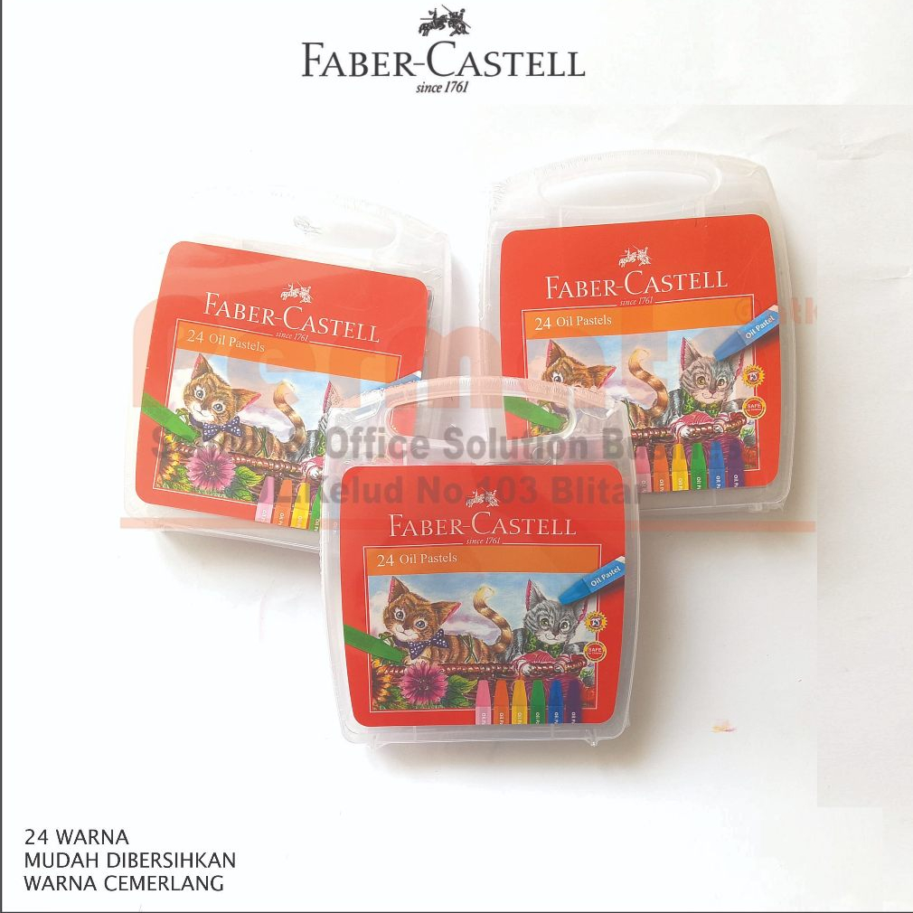 

Crayon 24 Warna Faber Castell / Hexagonal Oil Pastell Faber Castell