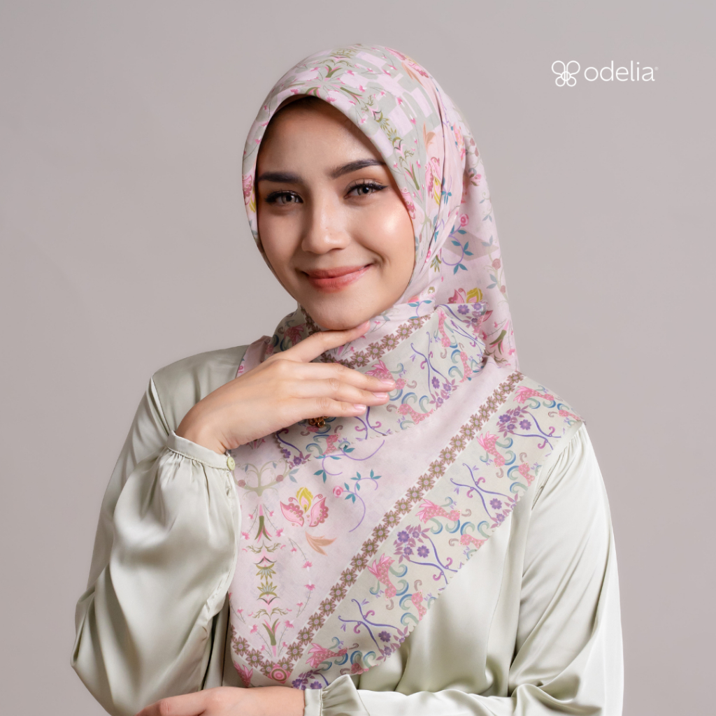 Odelia - Ayana Scarf | Hijab Motif | Hijab Segi empat | Voal Motif