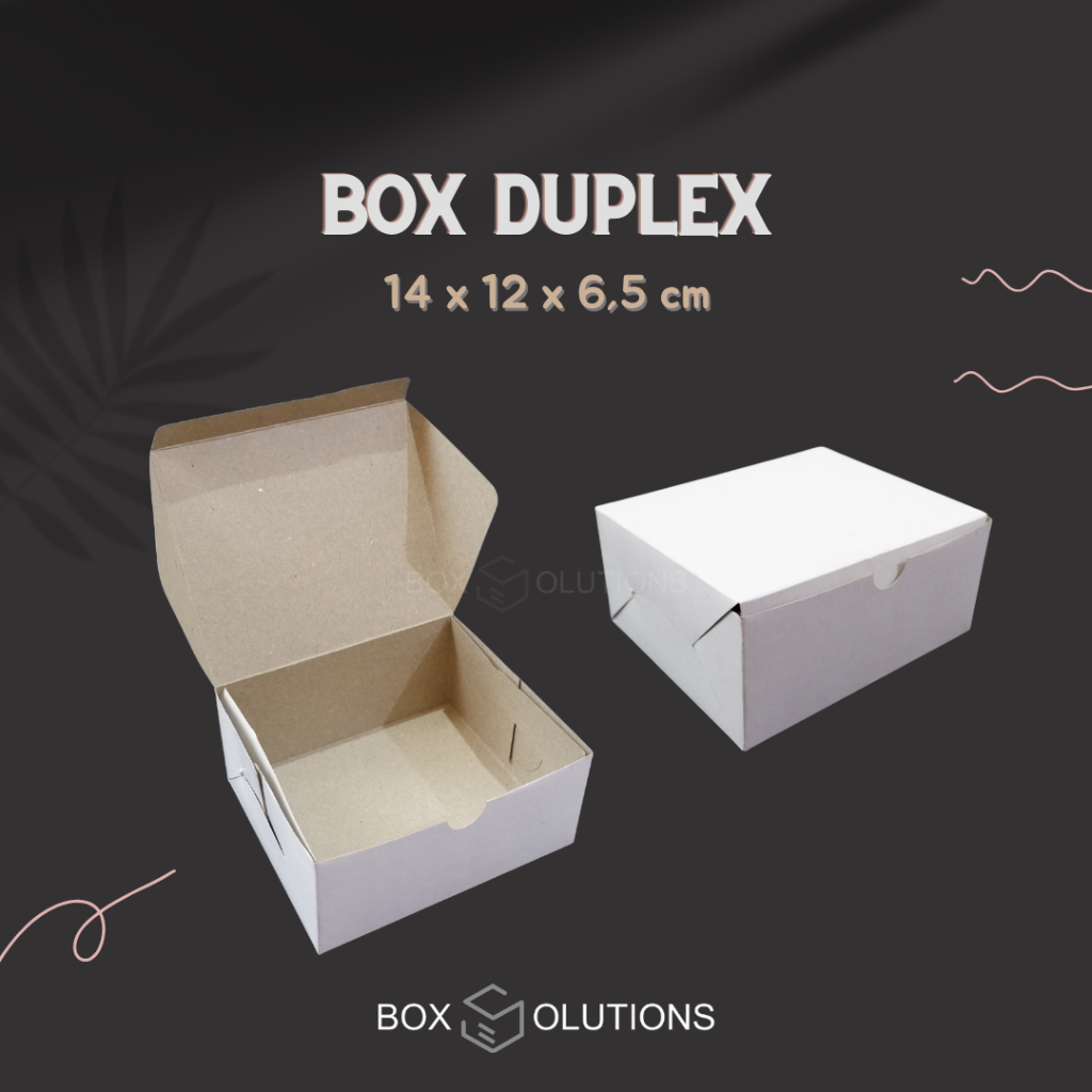 

[isi 100] dus kue putih / box duplex white 14 x 12 x 6,5 cm