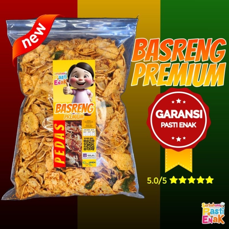 

Basreng Premium Pedas Daun Jeruk 1kg/ Basreng renyah/ Basreng pedas/ Basreng gurih/Basreng premium.