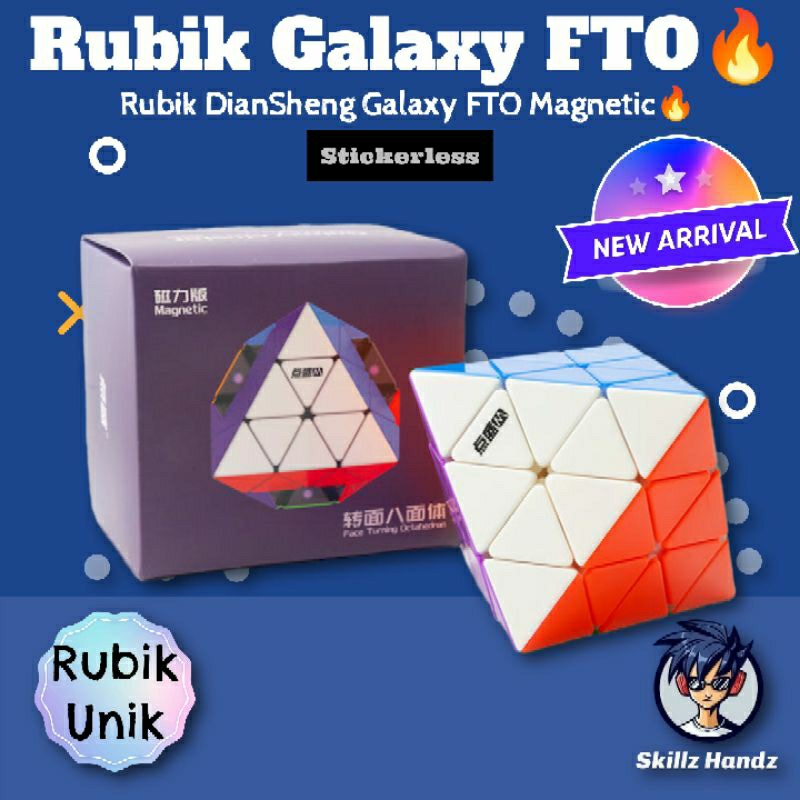 Rubik DianSheng Galaxy FTO Magnetic (Stickerless Black) Rubik Unik