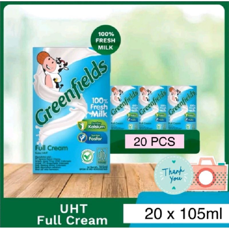 

Susu greenfields uht 105mlx20pcs