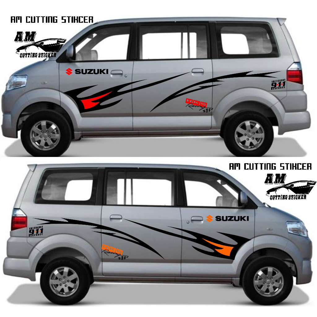 Stiker Striping List Stiker Mobil APV Stiker Stiker Cutting Mobil SUZUKI APV list body samping mobil