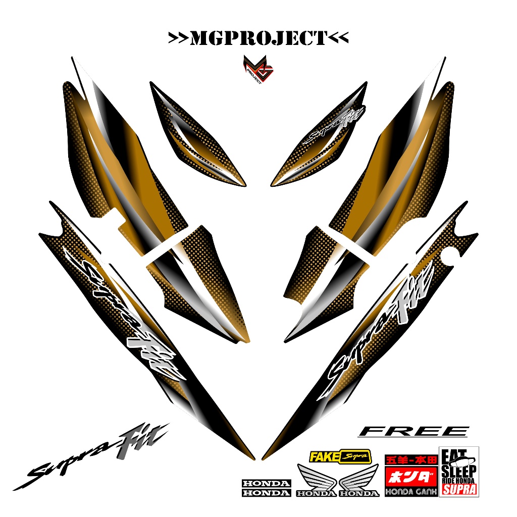 striping honda supra fit lama/ supra fit old/ wave grafis (sku6) #striping #striker #suprafit #wave