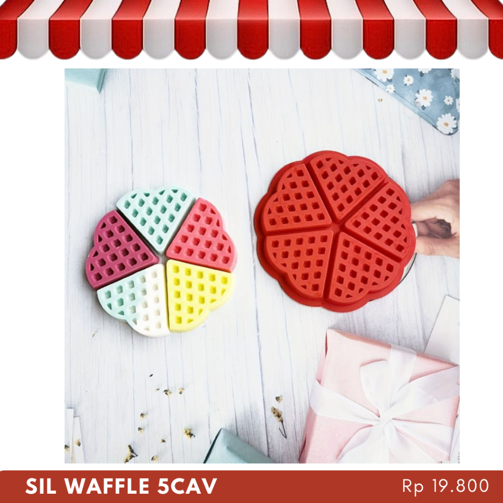 Cetakan Silikon Pancake Waffle Jelly Puding Kue Cetakan Waffle Bentuk Hati Love