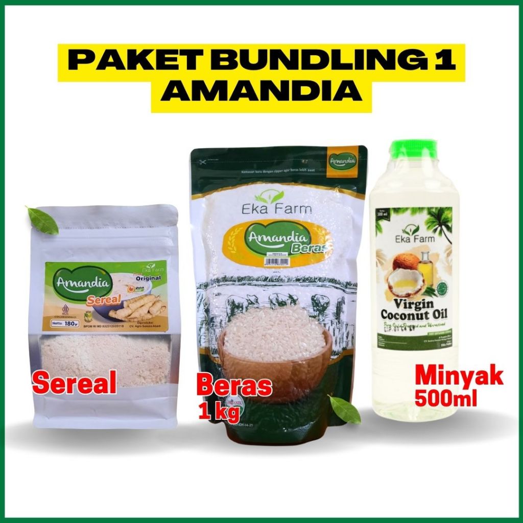 

Paket Bundling 1 Beras Amandia 1 kg Minyak Goreng Kelapa Sereal