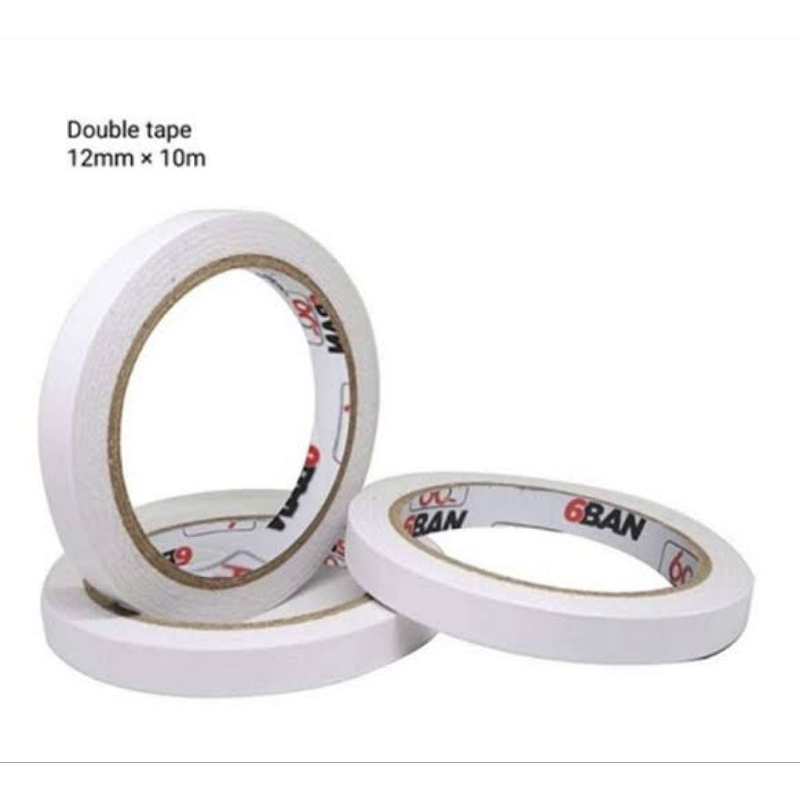 

Double Tape 12 mm - Isolasi Bolak Balik Kecil - Double Tape Matic Tape 12 mm