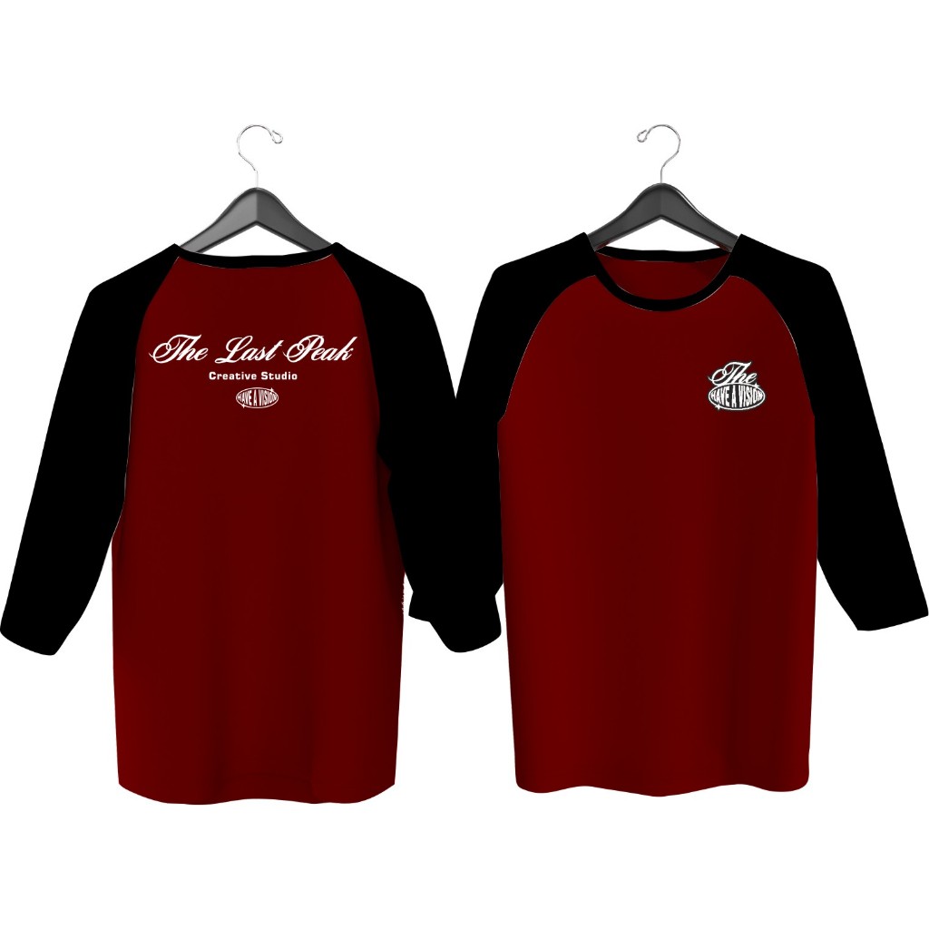 Kaos Atasan Wanita Lengan 34  Kaos Wanita Sablon vision depan belakang/ Kaos Cewek/ Kaos Oblong/kaos