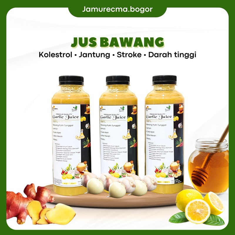 

RECMA Jus Bawang Tunggal Lemon Jahe Cuka Apel Madu 250ml