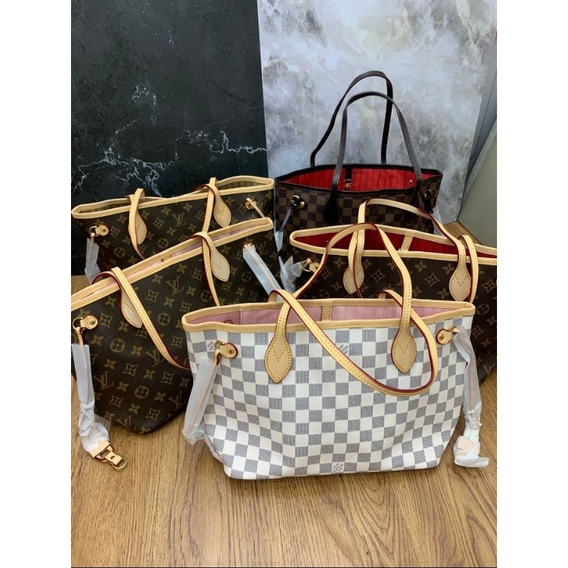 LV NEVERFULL MONO/DAMIER/AZUR SMALL