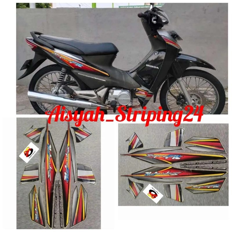 stiker striping lis body motor honda supra fit new 2006