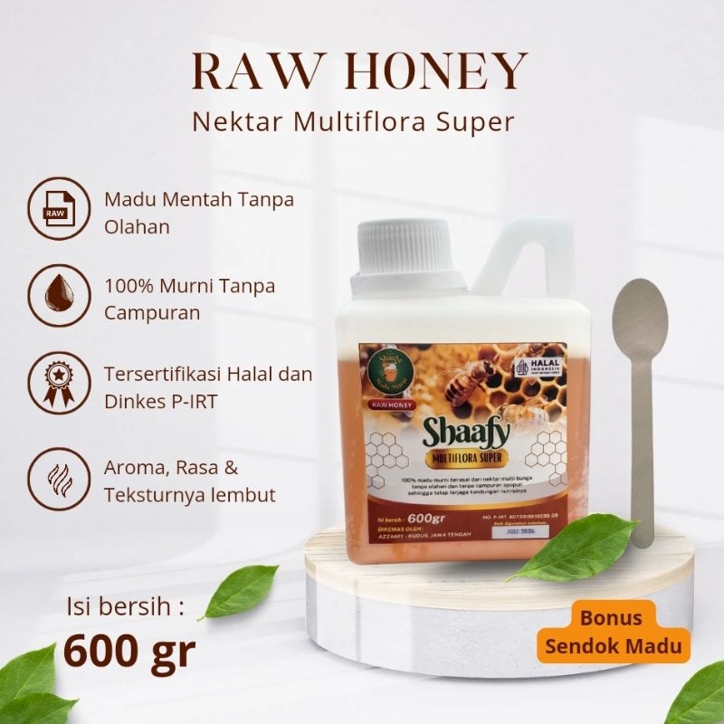 

MADU ASLI 100% MURNI MULTIFLORA SUPER (RAW HONEY) 600gr