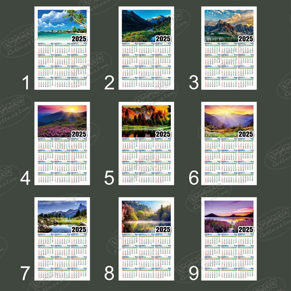 

Kalender 2025 Tema Pemandangan Custom Foto