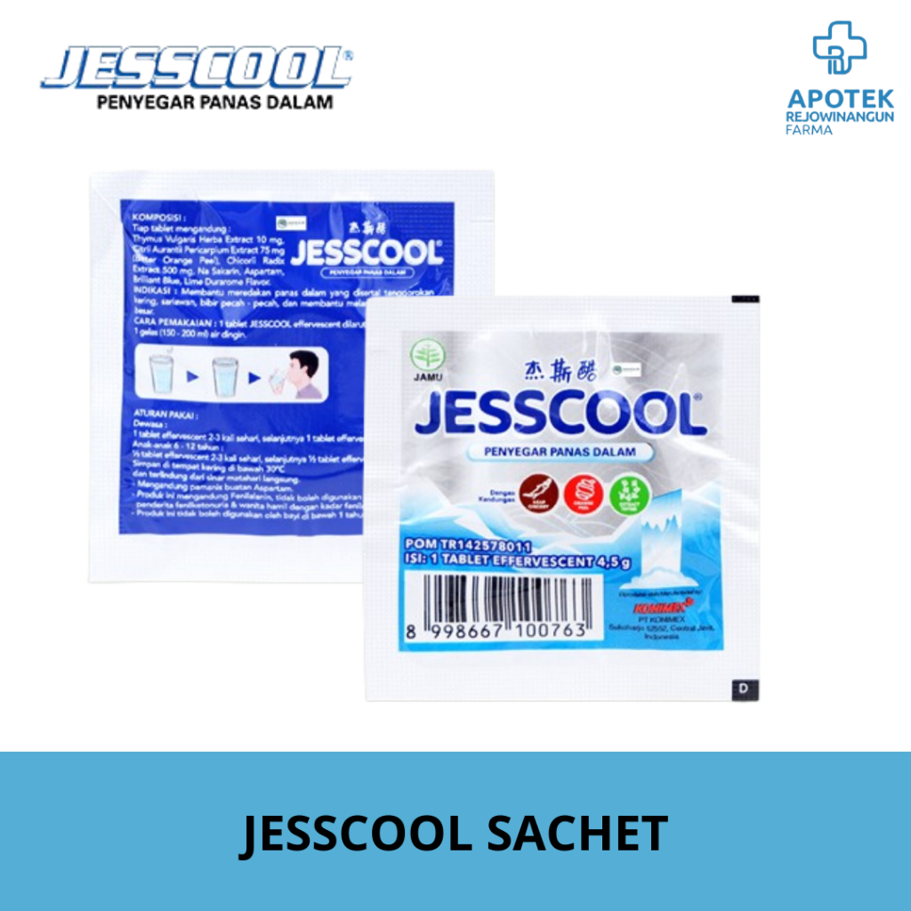 

Jesscool - Minuman Penyegar Panas Dalam, Sariawan, Bibir Pecah-Pecah