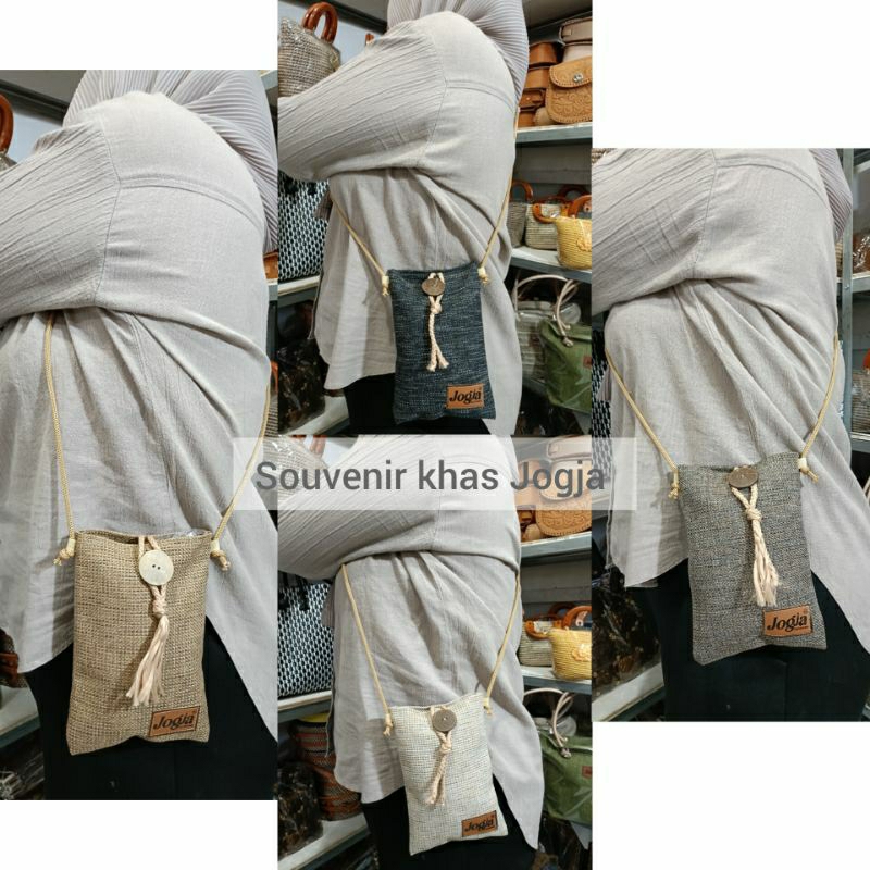tas hp jogja goni|| tas slempang kancing jogja..