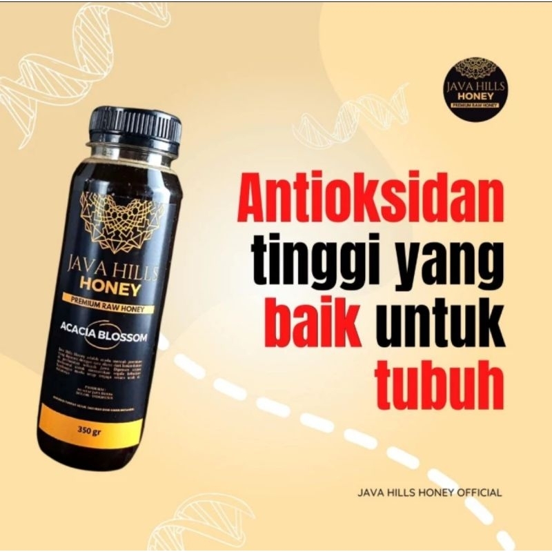 

Java Hills Honey Javahills Madu Murni 100% Lolos uji Lab madu Acacia Carpa Blossom 330 gr