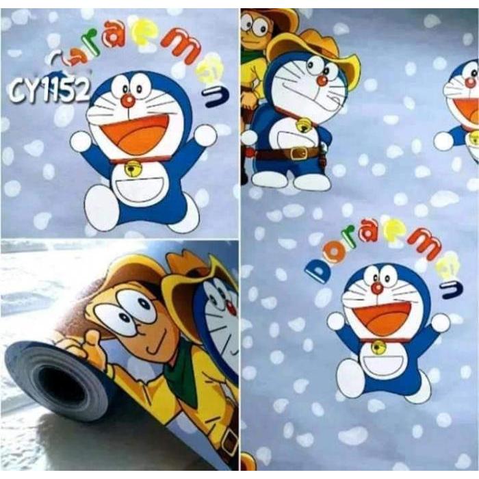 Wallpaper Sticker Dinding Motif Karakter Premium CY1152 Doraemon Koboy Termurah
