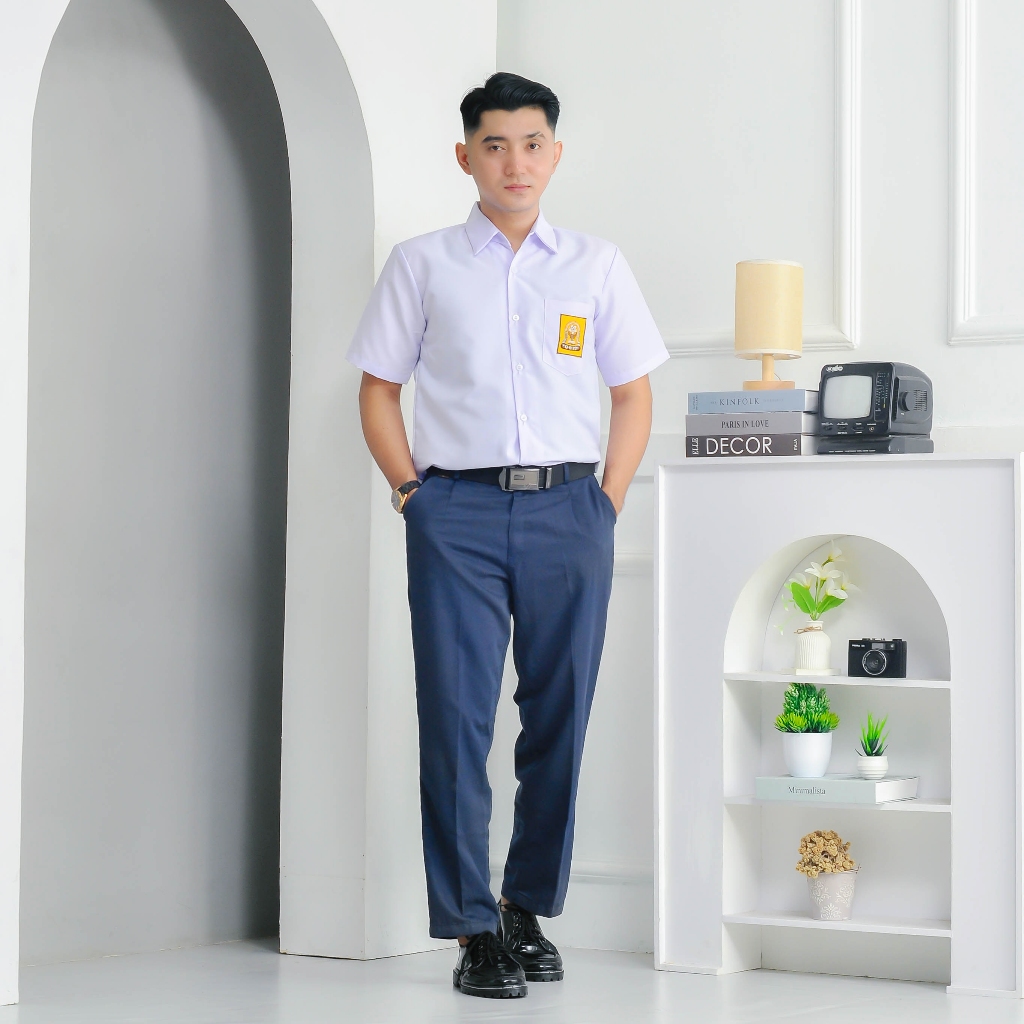 Seragam SMP baju osis putih lengan pendek smp