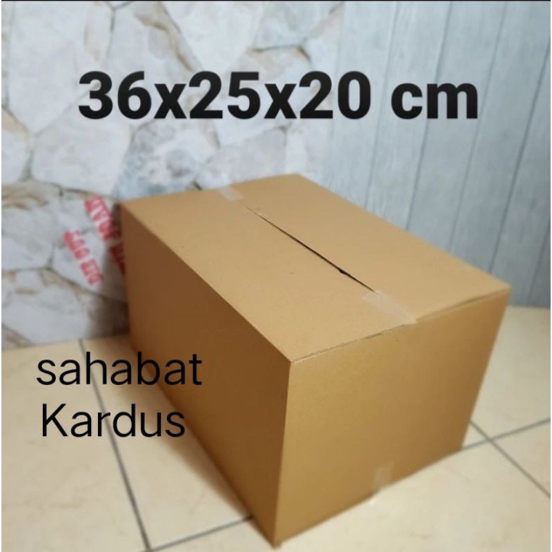 

kardus box Ukuran 36x25x20 cm single wall polos