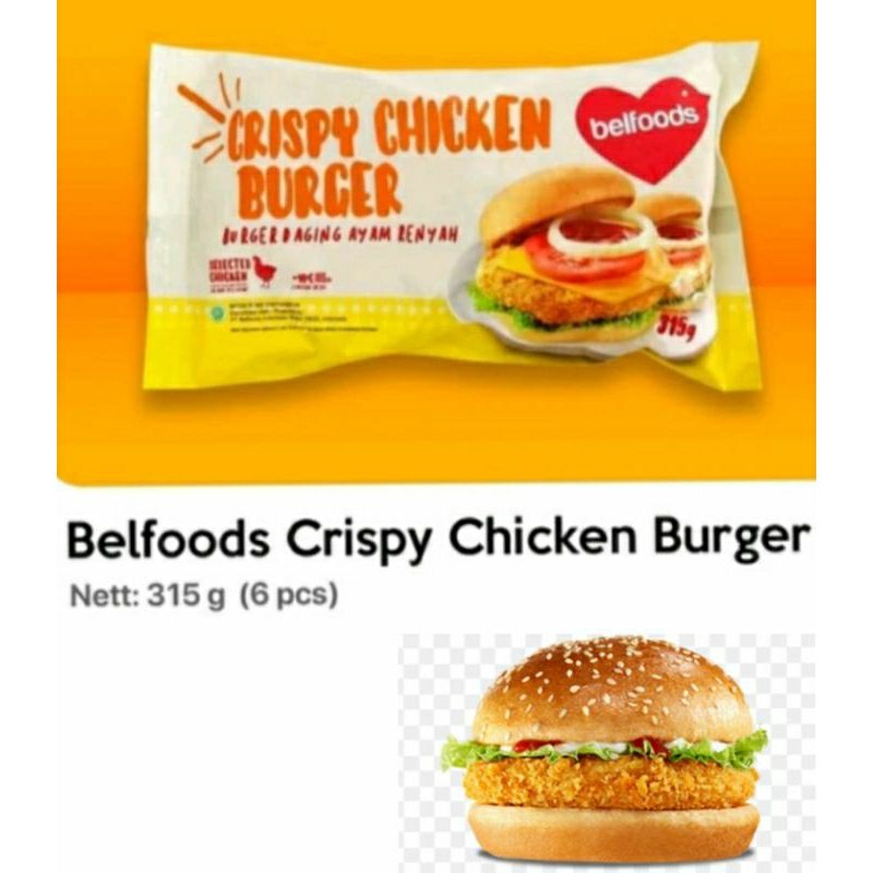 

CRISPY CHICKEN BURGER BELFOODS 315gr