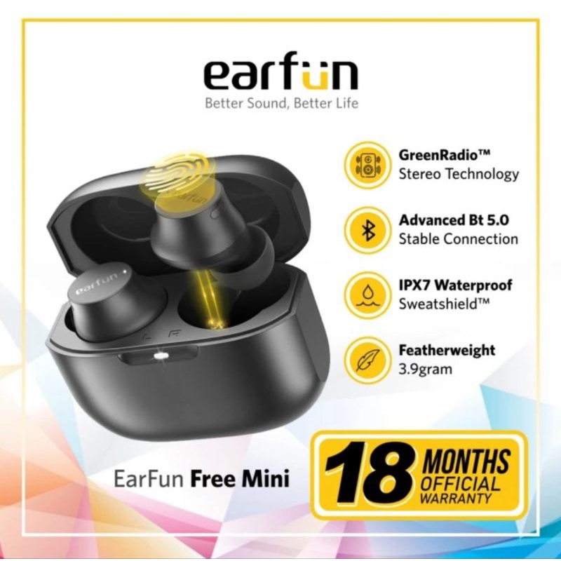 TWS EarFun Free Mini Super Bass IPX7