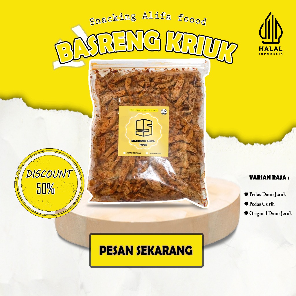 

BASRENG 500GR / BASRENG PEDAS/ORIGINAL DAUN JERUK