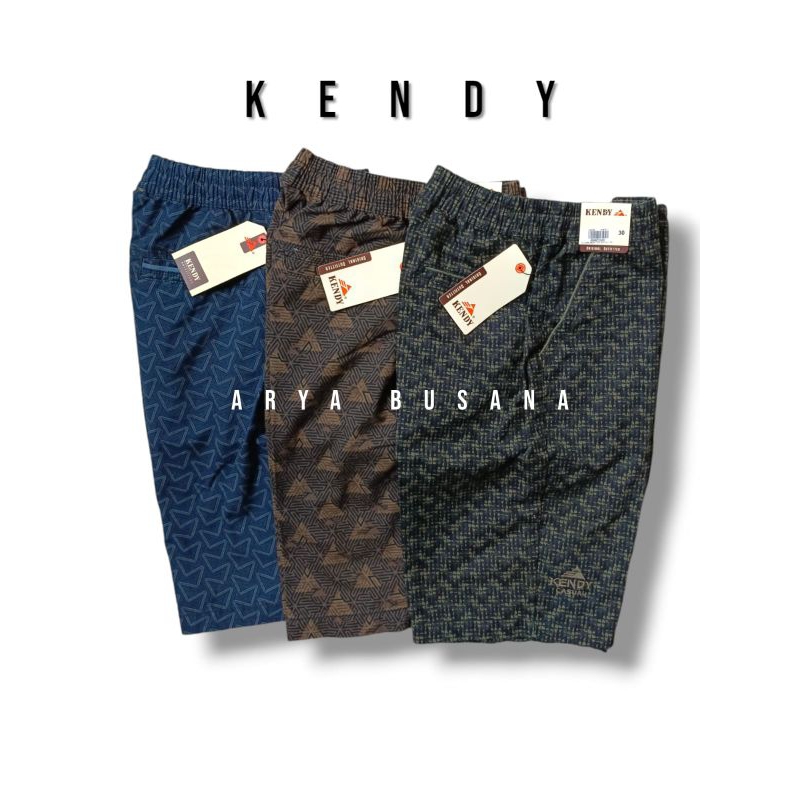 BISA COD CELANA KENDY PENDEK MOTIP PINGGANG KARET | CELANA KENDY PENDEK PRIA