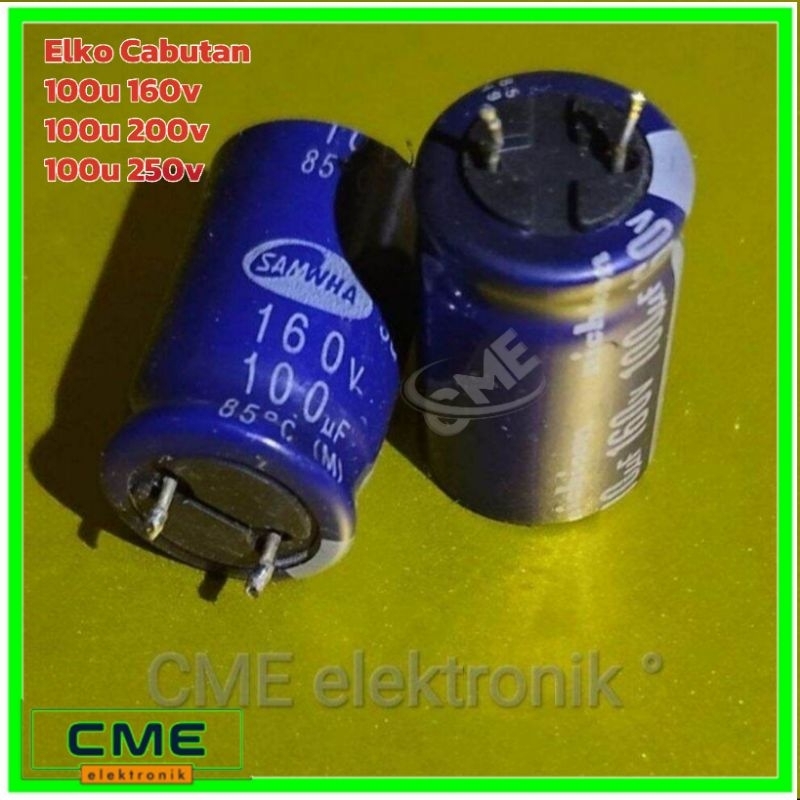 Elko Cabutan 100U 160V / 100uf 160v Elco Copotan ORI Original