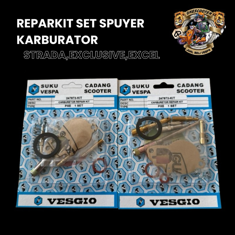 Reparkit Spuyer Karburator Vesgio Vespa Excel,Px,Ps,Super,Sprint