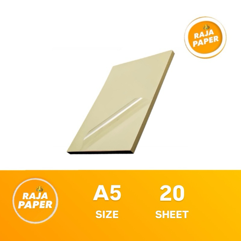 

Kertas Sticker Vinyl Transparant A5 20 Lembar By CAMEL . ( 148 Mm x 210 Mm ) / ( 14.8 Cm x 21 Cm ) , 20 Lbr / 20 Pcs , Stiker , Vinil , Vynil , Transparan , Bening .