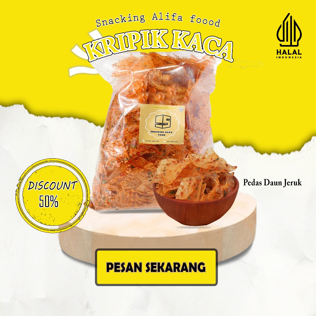 

KERIPIK KACA 500GR PEDAS DAUN JERUK BELING