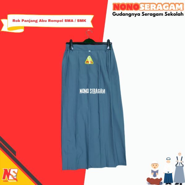 Seragam Sekolah Rok SMA Abu Abu Rok Panjang Rok Abu Abu SMA Rok SMA Abu Abu REMPEL Rok Rempel SMA
