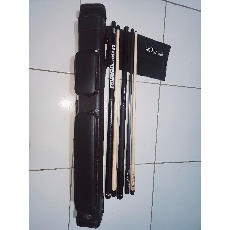 Stick Billiard Venom Lucid 2 Carbon Play | Venom Thunderbolt Break | Venom Phantom Extra Shaft Play