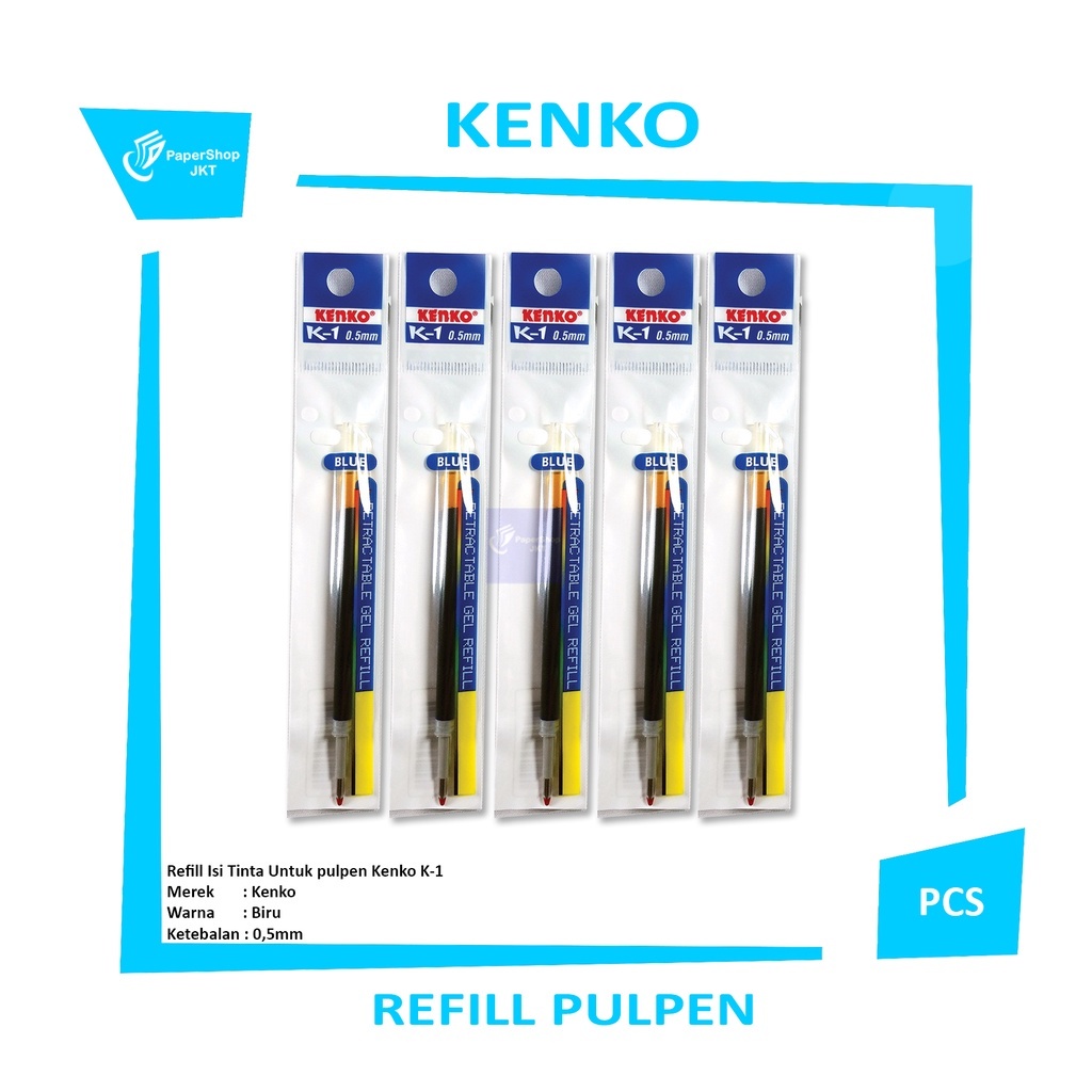 

Refill Gel Pen - Isi Pulpen Gel K-1 Warna Hitam KENKO