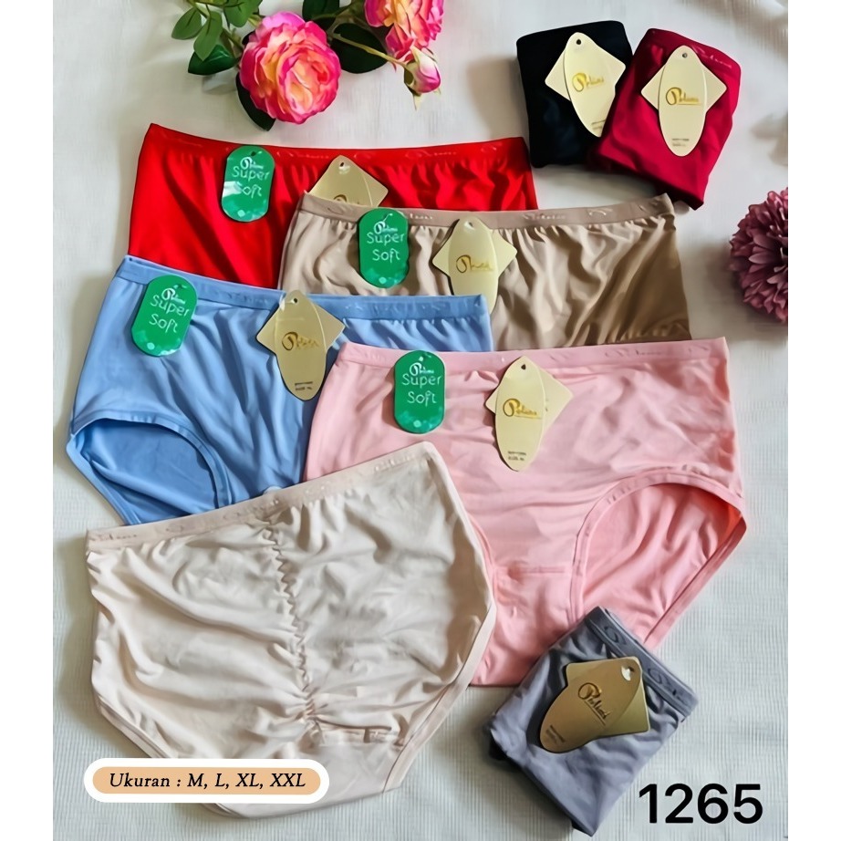 6 Pcs Celana Dalam Wanita POLINI 1265 Lusinan Bahan Supersoft Nyaman