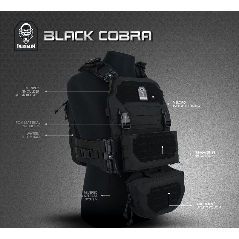 ROMPI ANTI PELURU DURHAIM BLACK COBRA