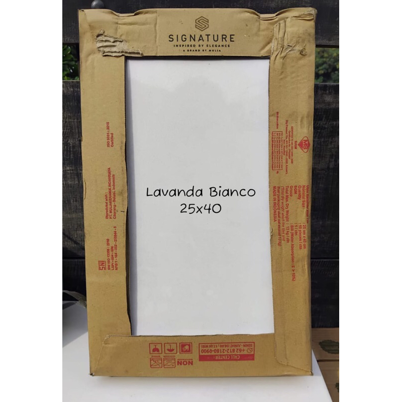 Keramik Dinding 25x40 Lavanda Bianco/Glossy/Mulia