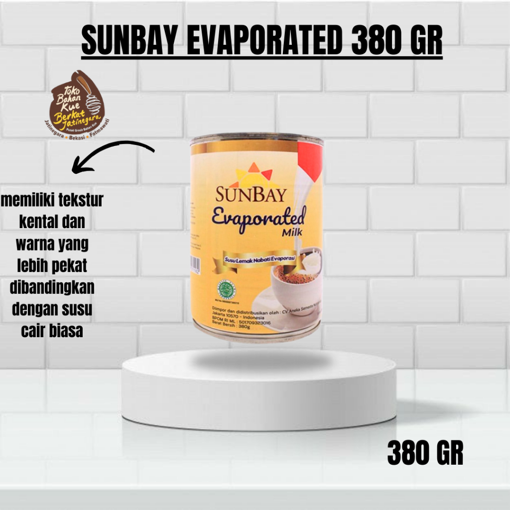 

SUNBAY SUSU EVAPORATED 380 GRAM / EVAPORATED MILK SUNBAY / PCS