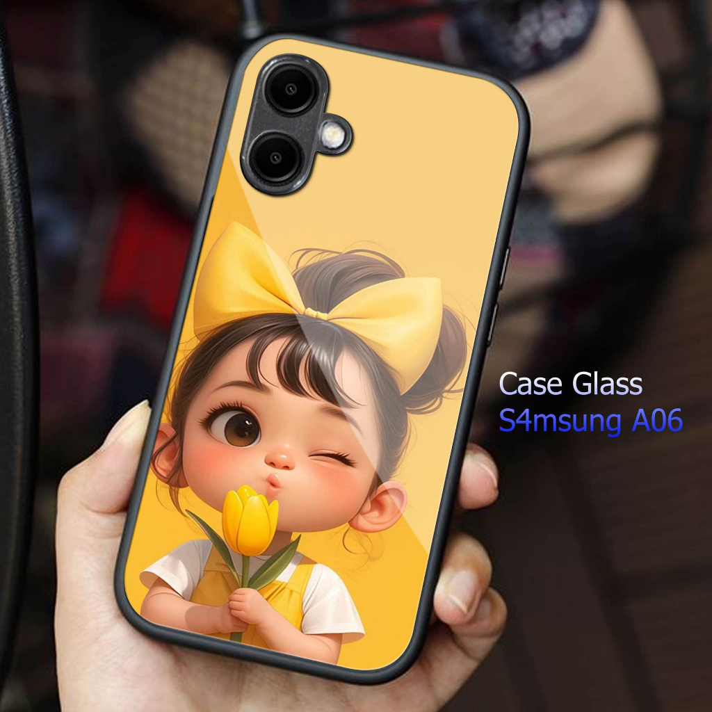 Softcase Glass Kaca Samsung A06- Casing Hp  Samsung A06 - Case Hp Samsung A06 - Softcase  Samsung A0