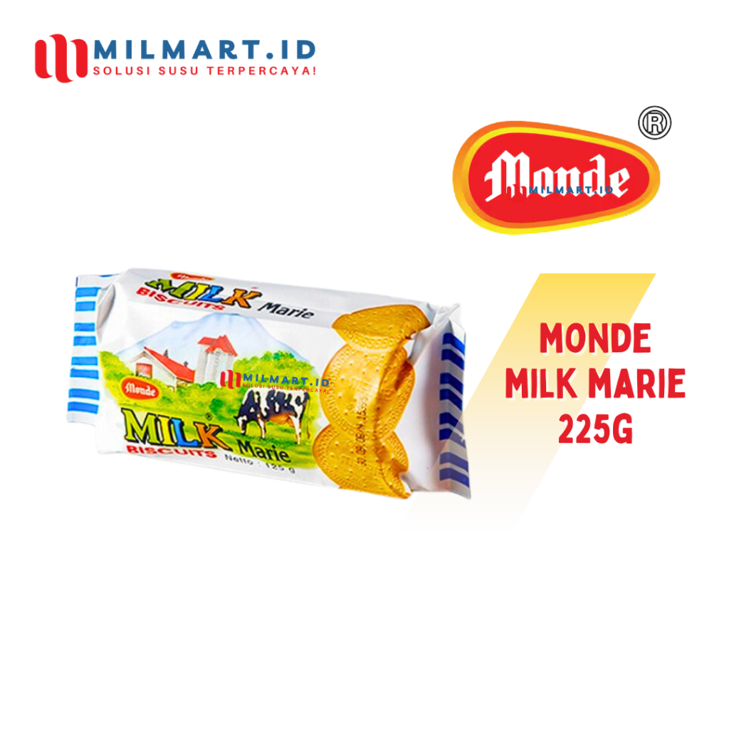 

MONDE MILK MARIE BISCUIT 225G MARIE BUSKUIT MARIE SUSU CAMILAN JAJANAN