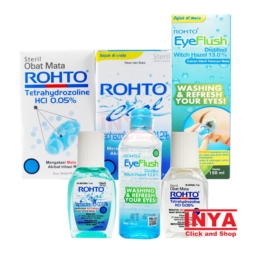 Rohto Steril Obat Tetes Mata Naphazoline HCI  - Sterile Eye Drops - Boor Water - Cairan Pencuci Mata