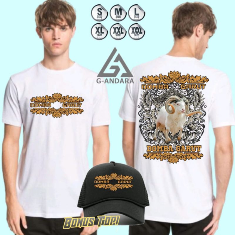 KAOS DOMBA GARUT DISTRO PRIA BONUS TOPI