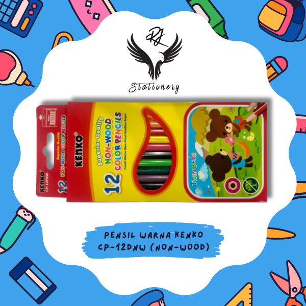 

PENSIL WARNA KENKO 12 COLOR PENCIL CP-12 FNW Non Wood