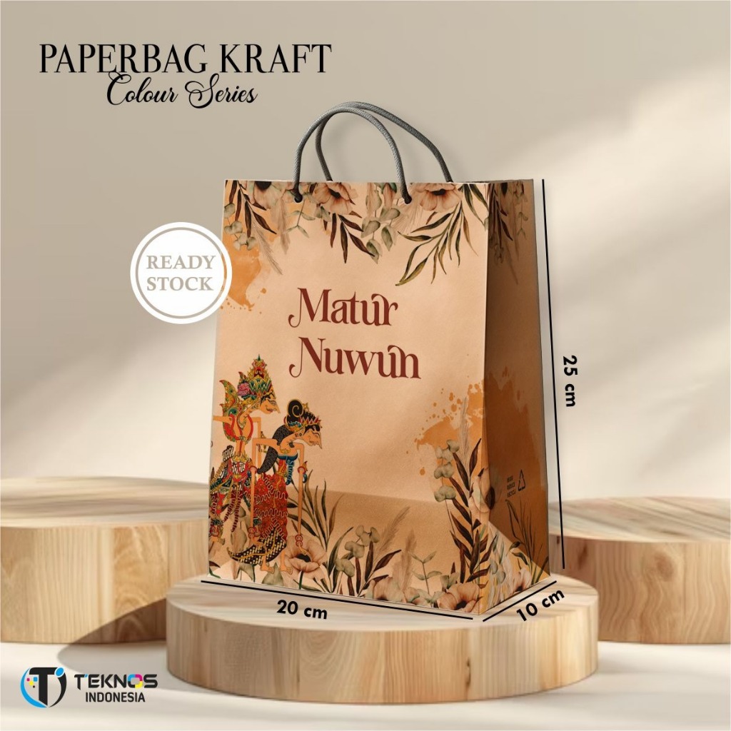 

PAPER BAG MOTIF - PAPER BAG KRAFT COLOUR READY STOCK NORMAL