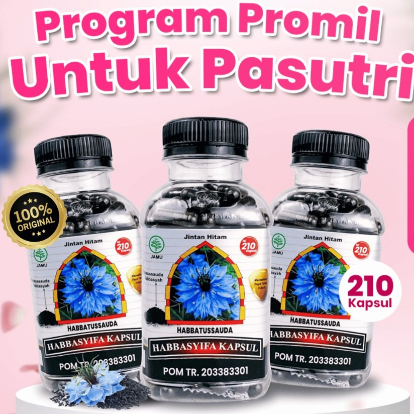 Habbatussauda  Habbasyifa Serbuk  210 Kapsul / Habbatussauda Serbuk Jintan Hitam Murni