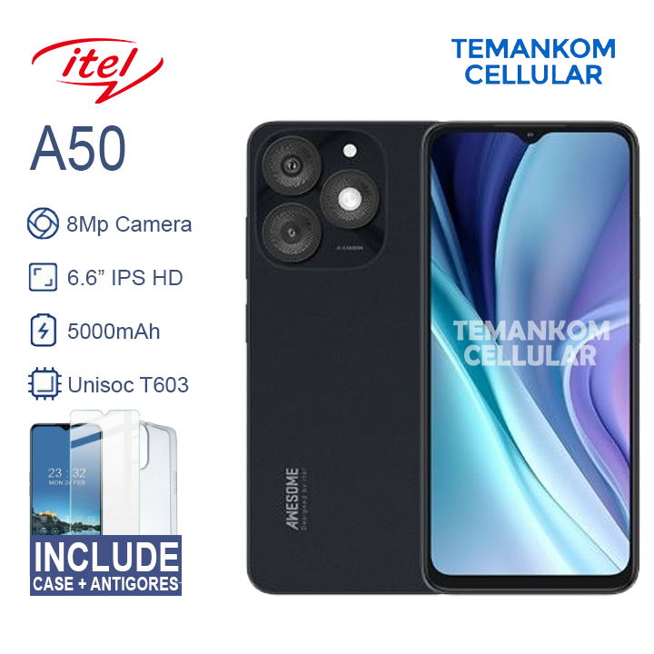 Itel A50 by Infinix 8GB RAM 4+4GB Extend 4/64 4GB 64GB Garansi RESMI