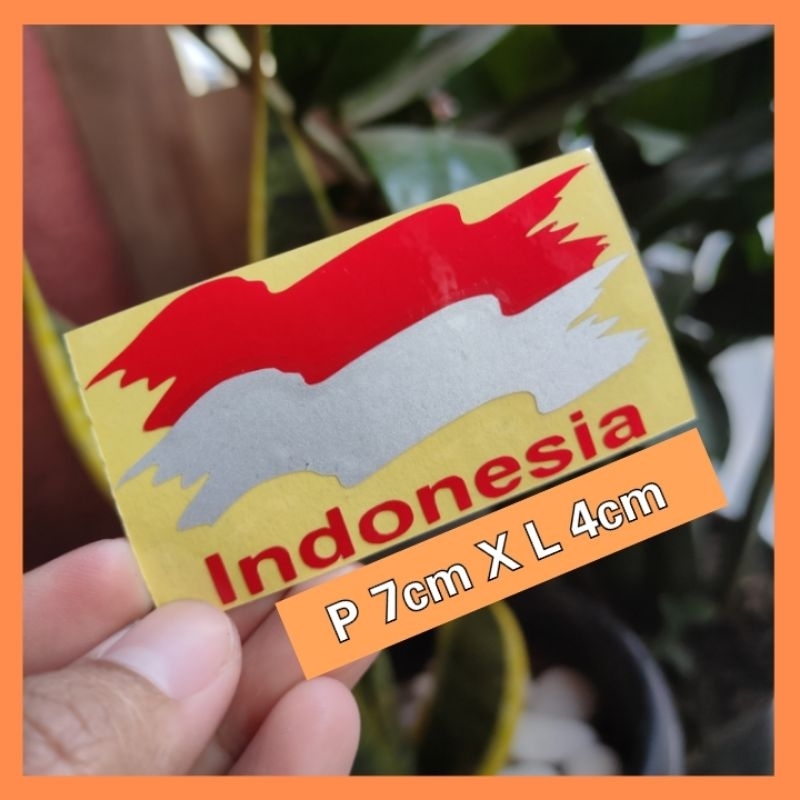 

Stiker bendera Indonesia berkibar